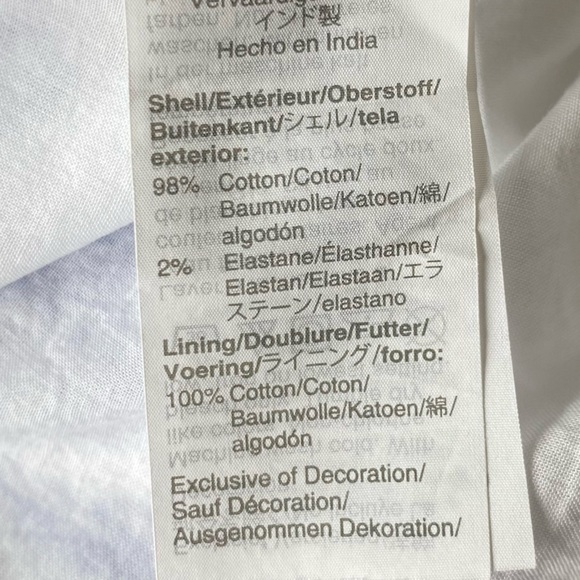 J. Crew Embroidered Saffron scalloped tiered white blue trim dress $128 - Picture 11 of 15